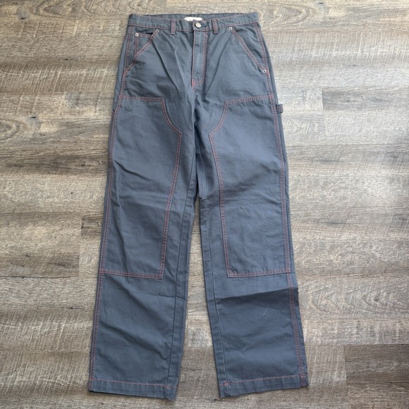 BDG Urban Outfitters Gray Red Stitch Straight Carpenter Pants Cotton 28 - Picture 9 of 12